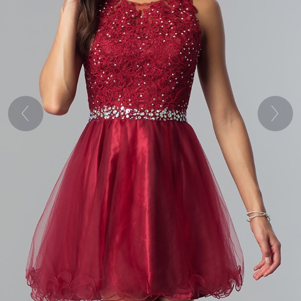 Brand new Promgirl dress size 18 color burgundy - Picture 2 of 2